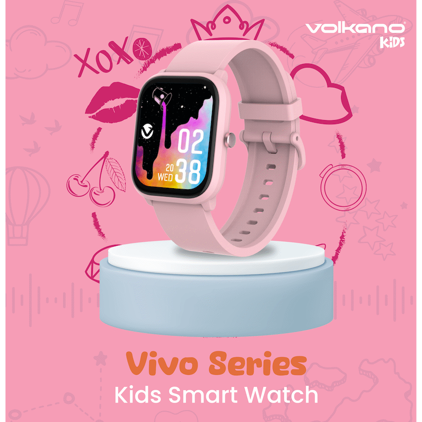 Volkano Vivo Series Kids Smart Watch - Pastel Pink | VK-5018-PK