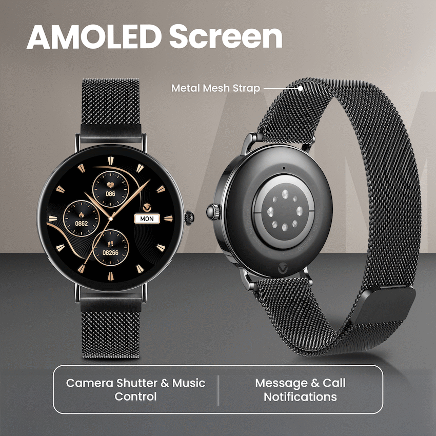 Volkano Valencia Series Ladies Smart Watch - Black | VK-5050-BK