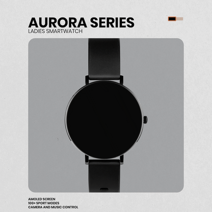 Volkano Aurora Series Ladies Smart Watch - Black | VK-5093-BK