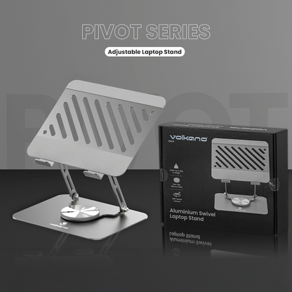 Volkano Pivot Multifunctional Swivel Adjustable Aluminium Laptop Stand | VK-8149-SL