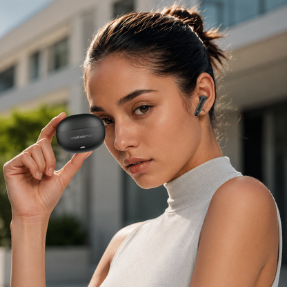 Volkano Pulse Series True Wireless Earphones with Charging Case - Black | VK-1164-BK