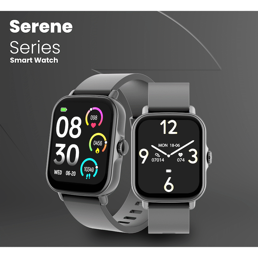Volkano Active Tech Serene series Watch with heart rate monitor - Black | VK-5072-BK[V2]