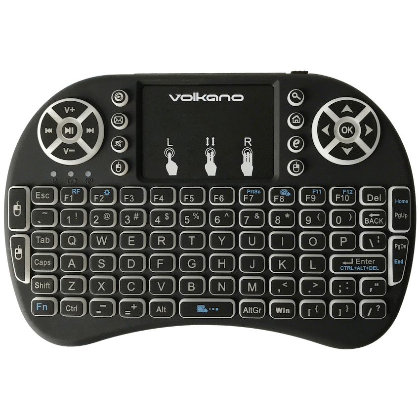 Volkano Control Series Smart TV Remote Control Keyboard and Trackpad | VK-20038-BK