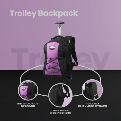 Volkano Winner Trolley Backpack 22L Pink | VK-9150-PK