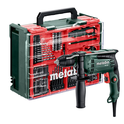 Metabo SBE 650 Set Impact Drill 650W & 78-Piece Accessory Set with Carry Case | 600742710