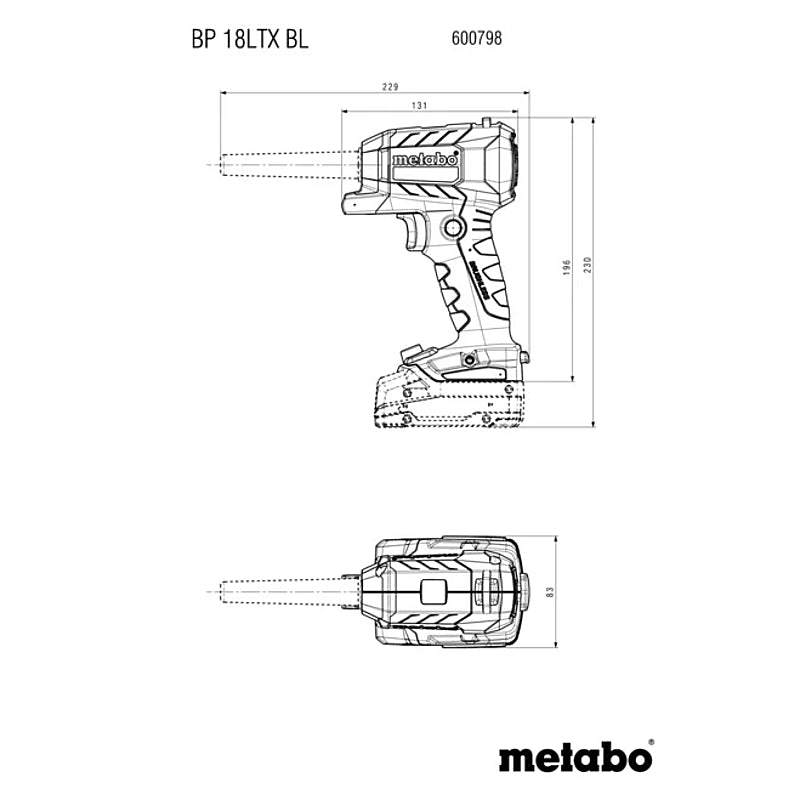 Metabo BP 18 LTX BL Cordless Blow Gun (Tool Only) | 600798850