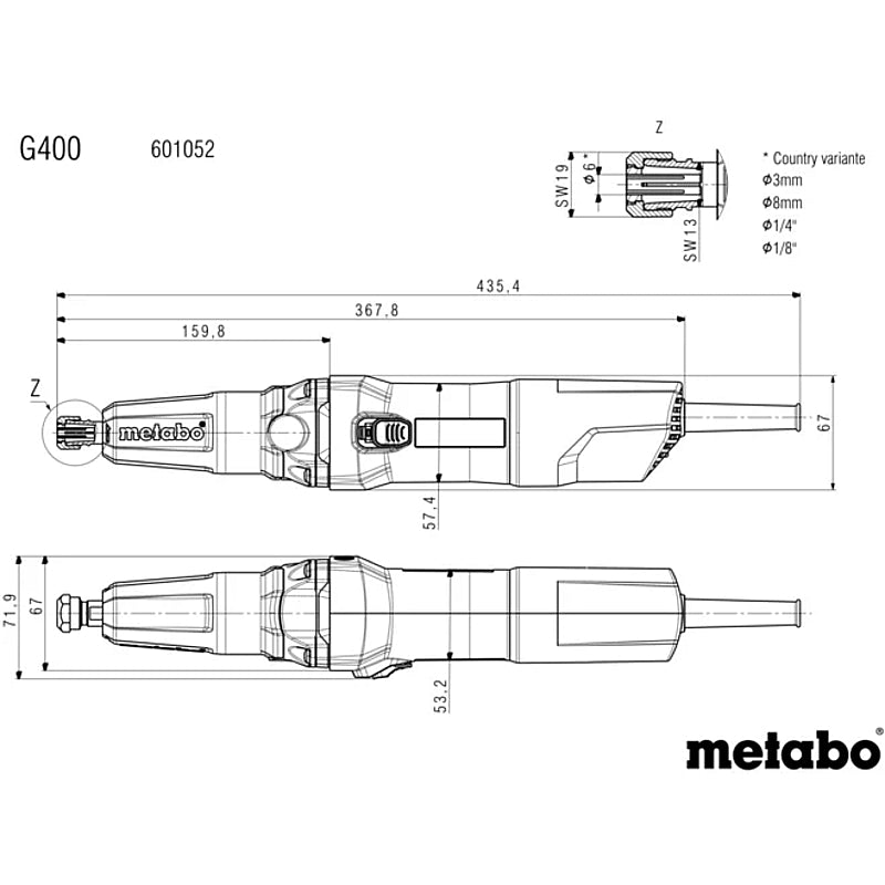 Metabo G 400 Die Grinder 6mm, 380W | 601052000