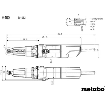 Metabo G 400 Die Grinder 6mm, 380W | 601052000