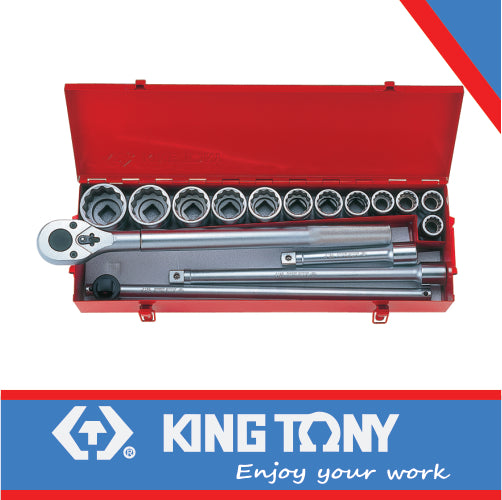 KING TONY SOCKET SET 16PC 3/4" 21 50MM 12P | 6016MR