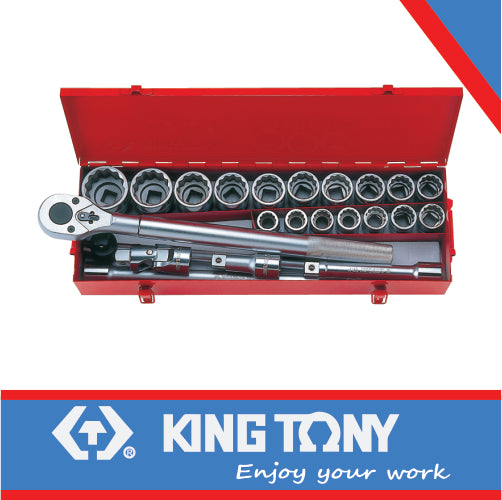 KING TONY SOCKET SET 21PC 3/4" 21 50MM 12P | 6023MR
