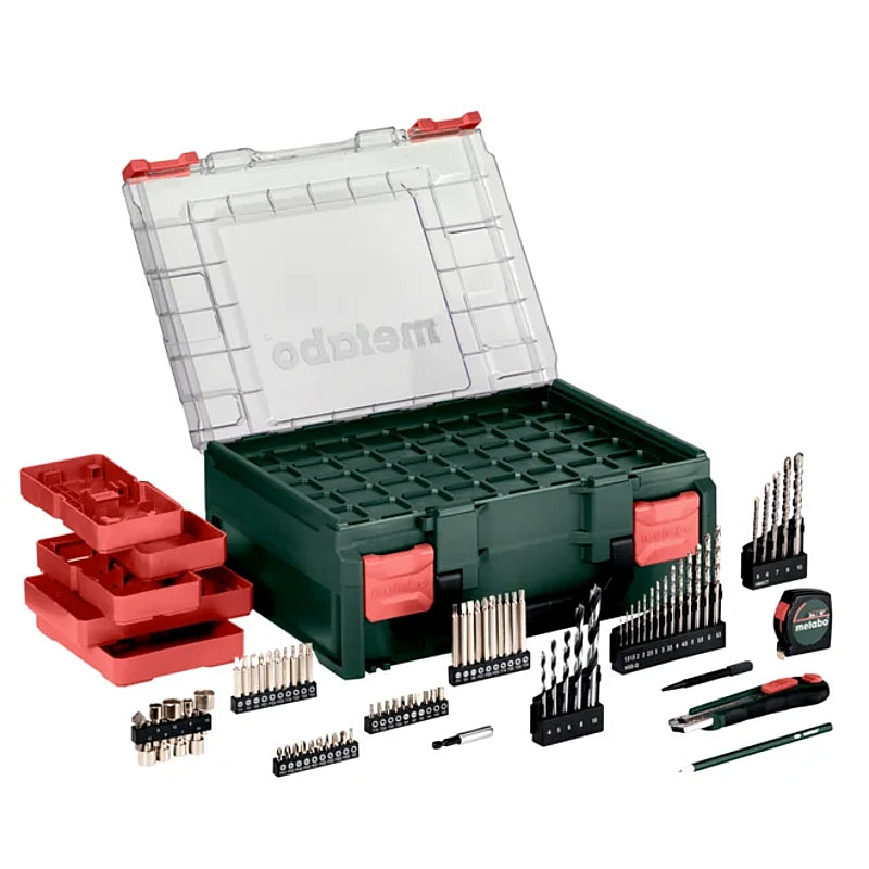 Metabo SB 18 L BL Set Cordless Combi Drill 2.0Ah Kit & 78-Piece Accessory Set with Carry Case | 613157710