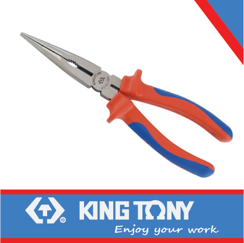 KING TONY PLIERS LONG NOSE 200MM VDE 1000V | 6318 08A