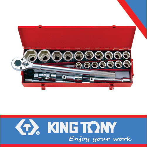 KING TONY SOCKET SET 21PC 3/4" 21 50MM 6P | 6323MR