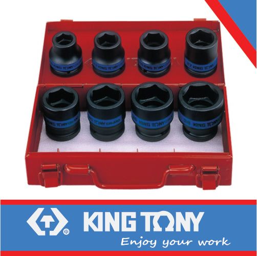 KING TONY SOCKET SET 8PC 3/4" IMPACT 19 38MM | 6408MP