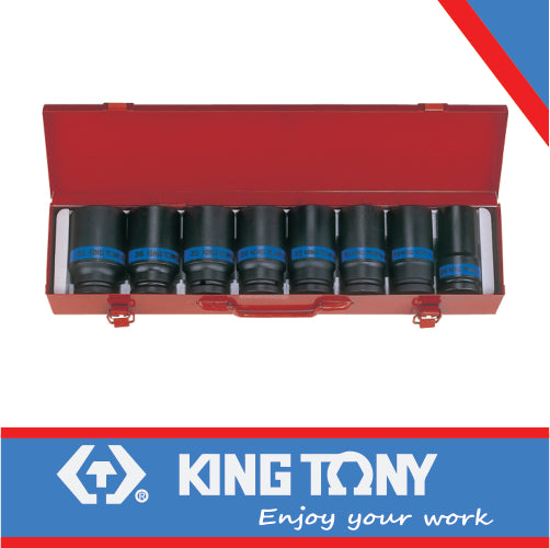 KING TONY SOCKET SET 10PC 3/4" DEEP IMPACT 26 38MM 6P | 6410MP