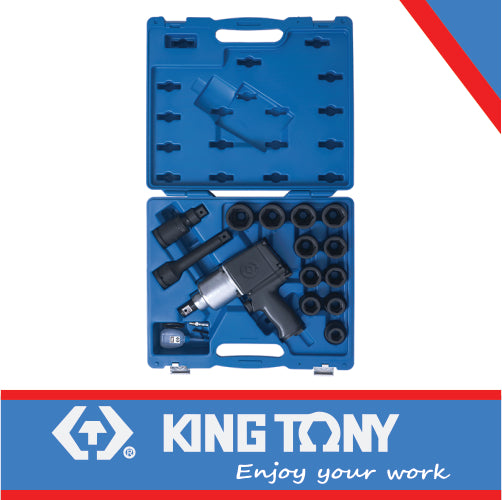 KING TONY 3/4" IMPACT SOCKET AND WRENCH SET 18PCS | 64114AMP