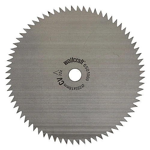 Wolfcraft 1 Cr-V Steel Mitre Saw Blade, D205MM X B18MM X K2.6MM - 72T | 6501000