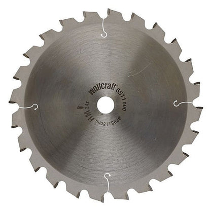 Wolfcraft 1 TCT Mitre Saw Blade, D205MM X B18MM X K2.8MM - 24T | 6511000