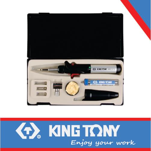 KING TONY GAS SOLDERING IRON SET 7PIECE | 6BC3007