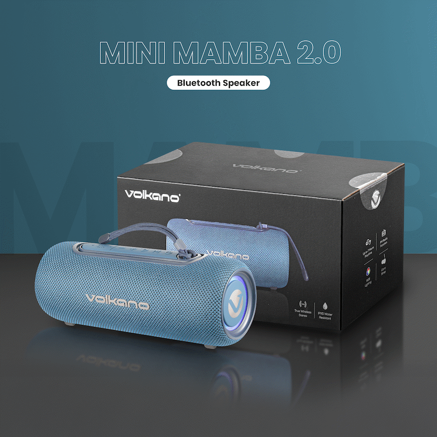 Volkano Mini Mamba 2.0 Series Bluetooth Speaker - Blue | VK-3138-BL