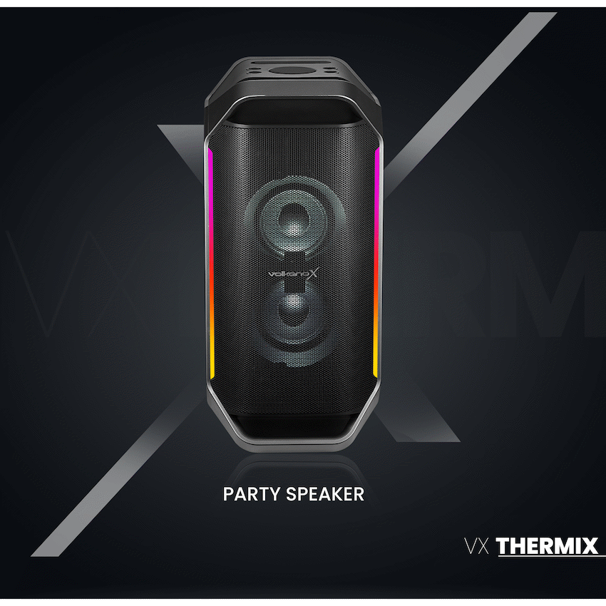VolkanoX Thermix Series Party Speaker | VKX-3907-D65-BK