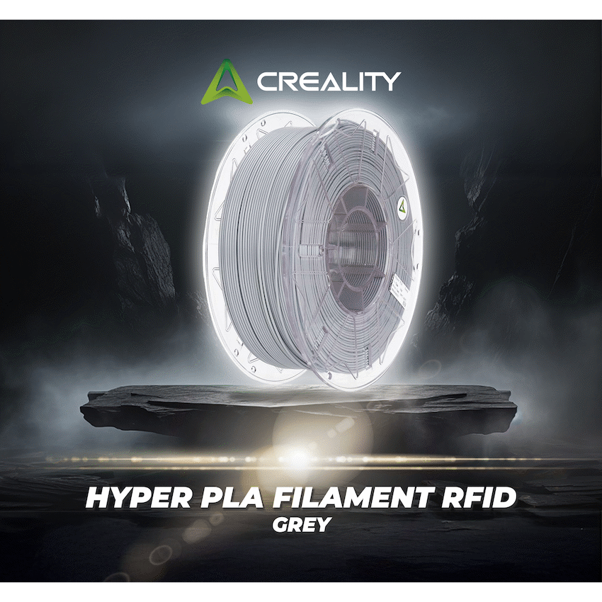 Creality 1.75mm Hyper Series PLA RFID Filament - Grey 1Kg | 3301010466