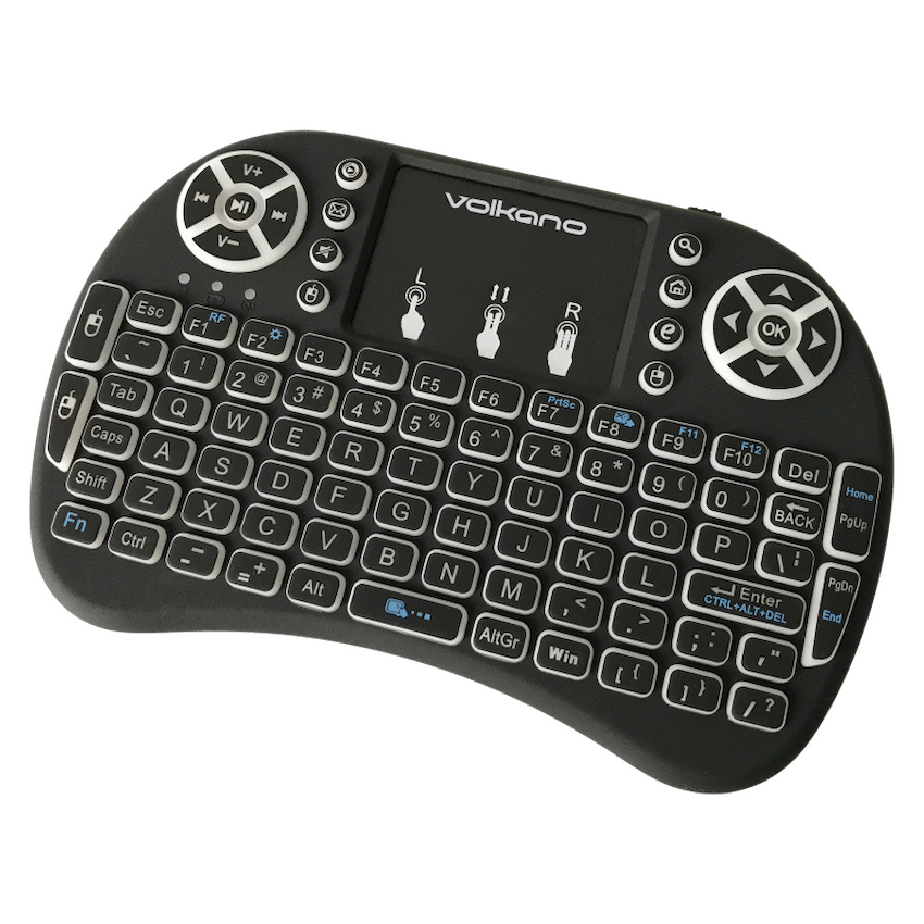 Volkano Control Series Smart TV Remote Control Keyboard and Trackpad | VK-20038-BK