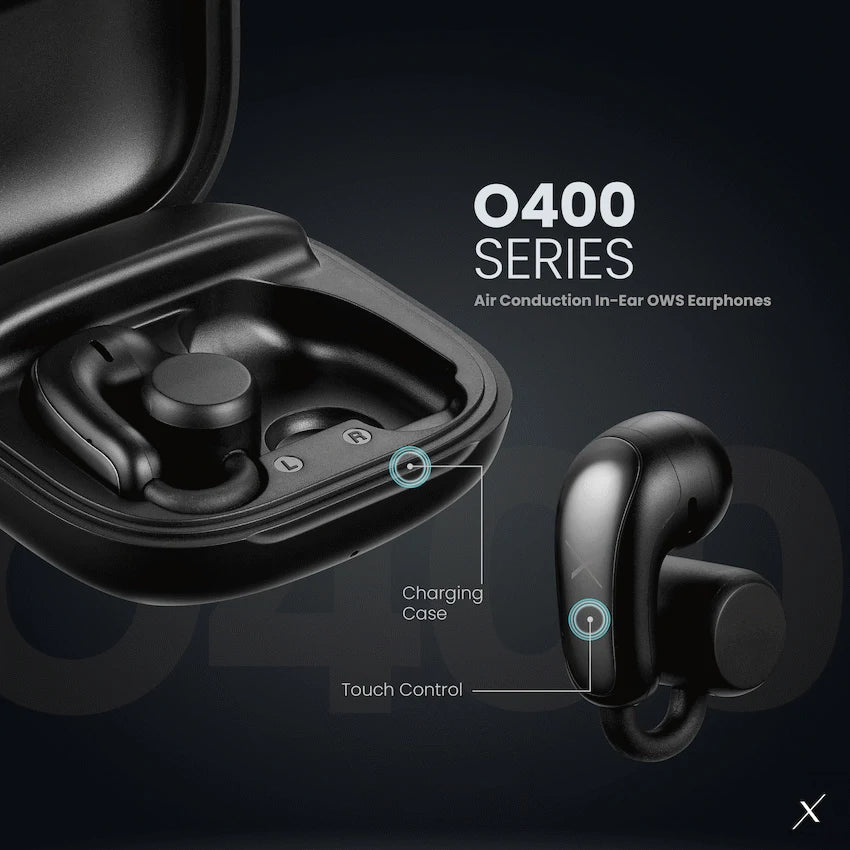 VolkanoX O400 Air Conduction In-Ear OWS Earphones - Black | VXO-400-BK
