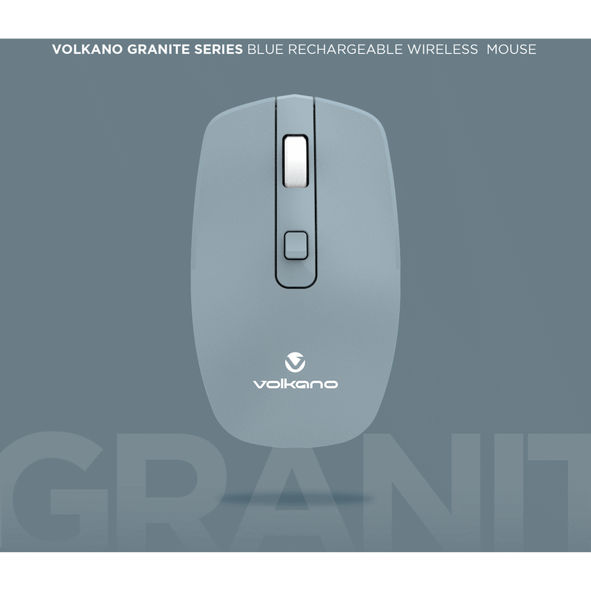 Volkano Granite Series Rechargeable Wireless Mouse - Blue | VK-20196-BL