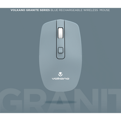 Volkano Granite Series Rechargeable Wireless Mouse - Blue | VK-20196-BL
