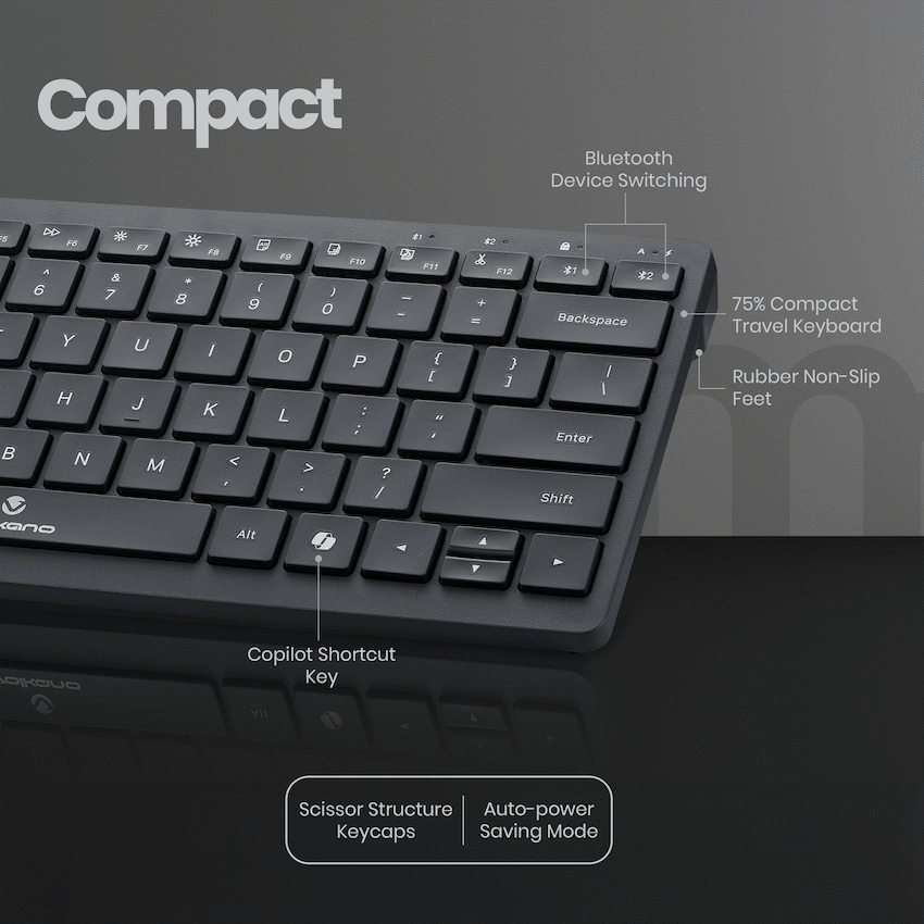 Volkano Galena Series Bluetooth Keyboard | VK-20247-BK