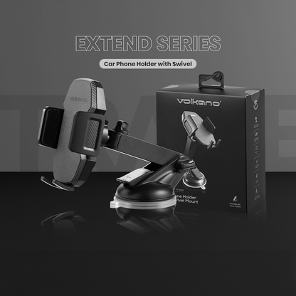 Volkano Extend Series Car Phone Holder with Swivel | VK-5020-BK[V2]