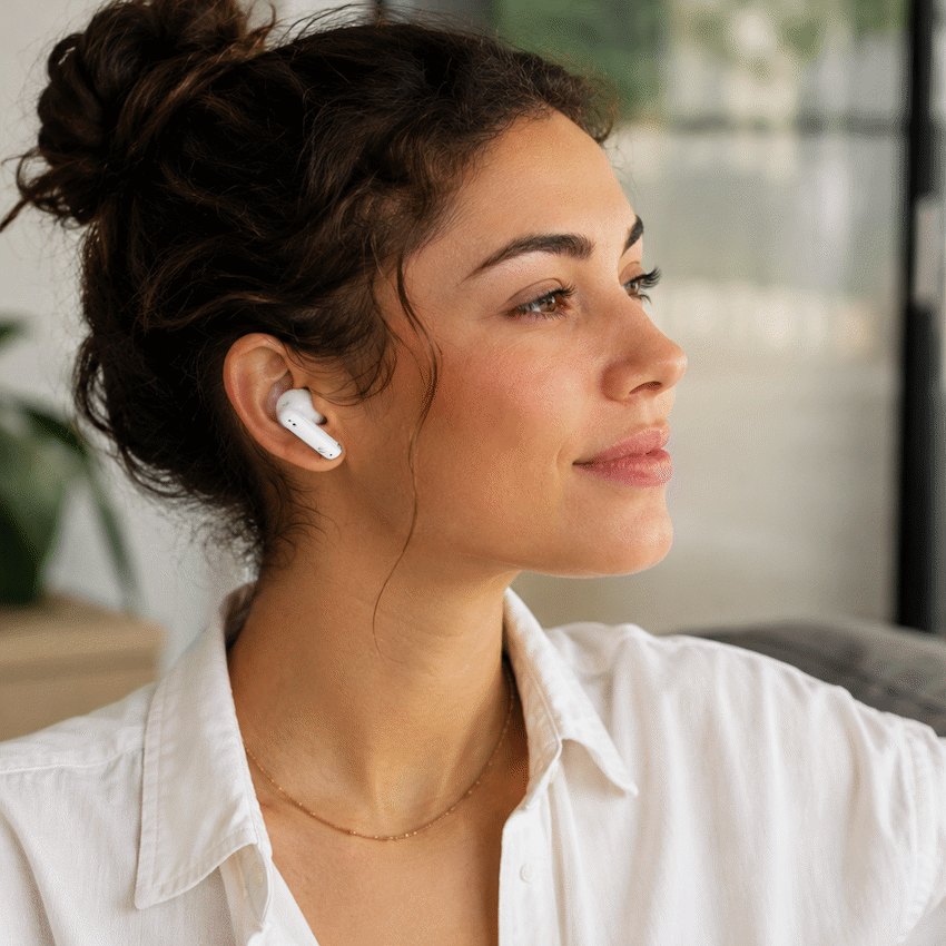 Volkano Sleek Series TWS Earphones - White | VK-1153-WT