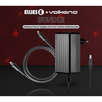 Volkano Power Supply and 1.2m Toslink Cable Bundle | VK-BUN-74