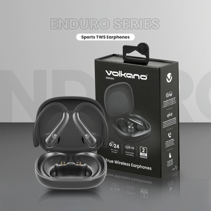 Volkano Enduro Series ANC Sports TWS  Earphones - Black | VK-1142-BK