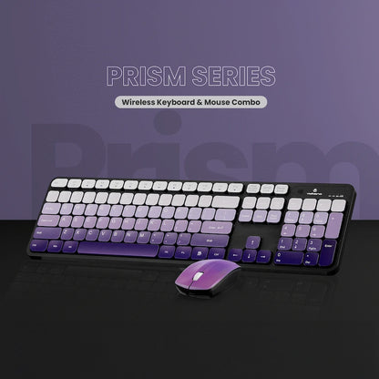 Volkano Prism Series Bluetooth Wireless Keyboard and Mouse - Purple | VK-20248-PR