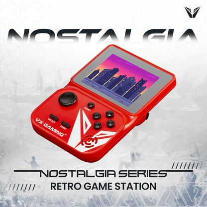 VX Gaming Nostalgia Series Handheld Retro Game Station with 4gb Micro SD - Red | VX-161-RD