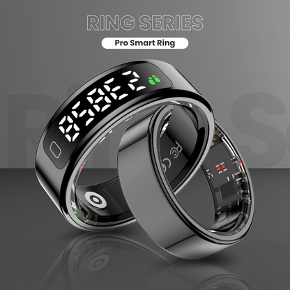 Volkano Ring Series Ring Pro Smart Ring with Charging Case - 18.2mm | VK-5099-M-BK