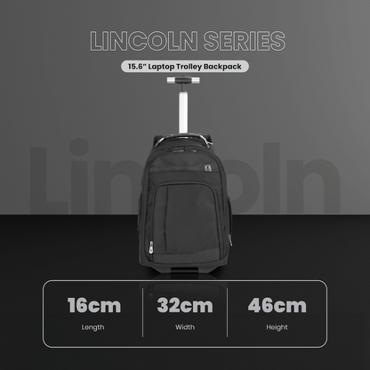 Volkano Lincoln 15.6" Laptop Trolley Backpack - Black | VK-7150-BK