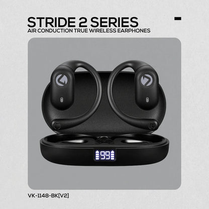 Volkano Stride 2 Air Conduction True Wireless Earphones - Black | VK-1148-BK[V2]