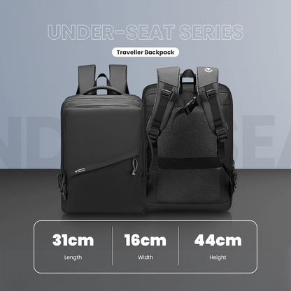 Volkano Under-Seat Traveller Backpack Black | VK-9300-BK