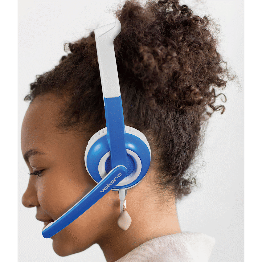 Volkano Kids Chat Junior series headset with mic - Blue | VK-6512-BL