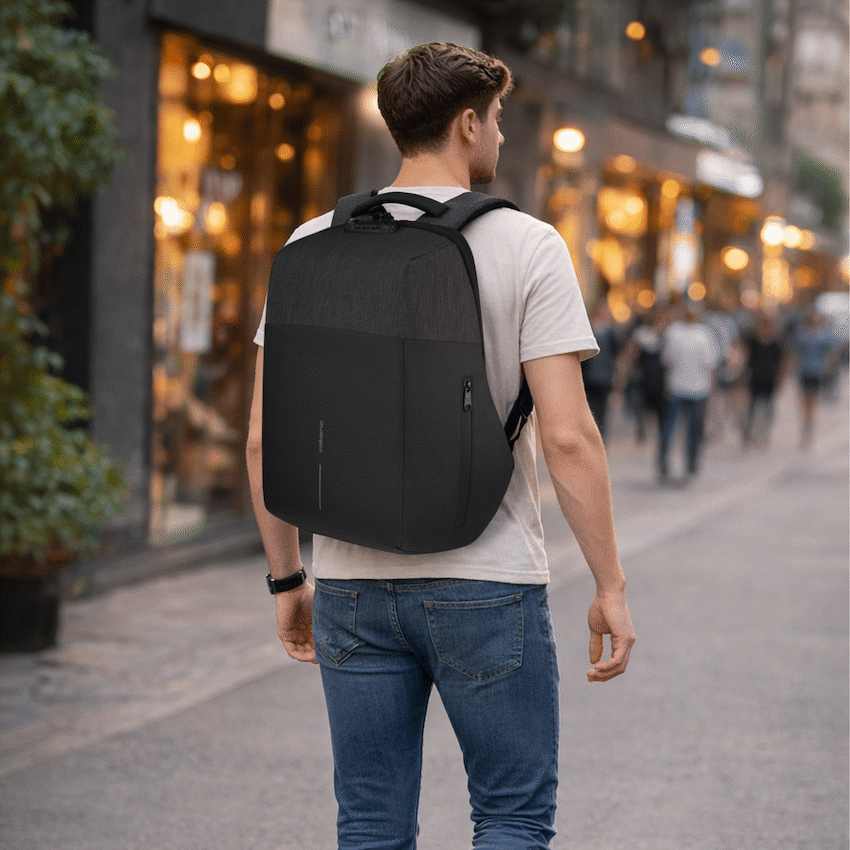 Volkano Smart Deux Laptop Backpack - Black/Charcoal | VK-7081-BKCH
