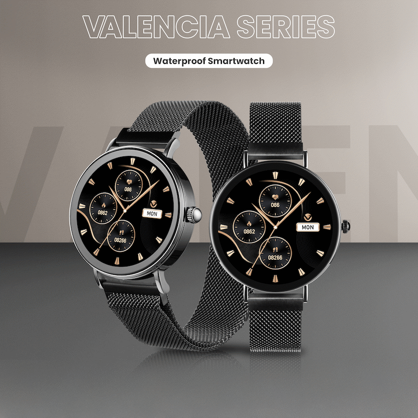 Volkano Valencia Series Ladies Smart Watch - Black | VK-5050-BK