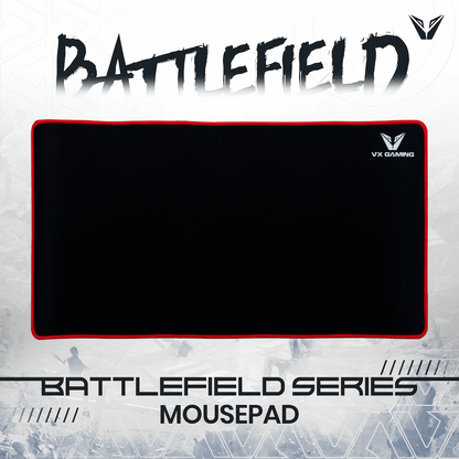 VX Gaming Battlefield series gaming mousepad - Extra large black/red - 550mm | VX-108-BKRD