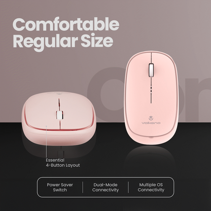 Volkano Coral series Bluetooth Wireless Mouse - Pink | VK-20304-PK