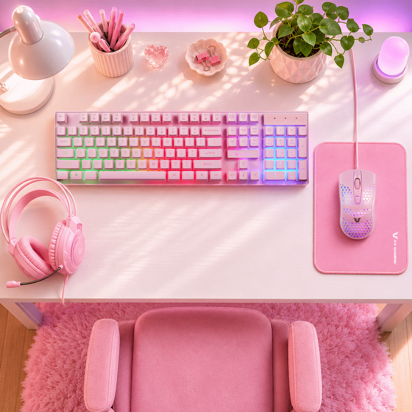 VX Gaming Freya Pink 4 -in-1 Rainbow Combo | VX-233-PK