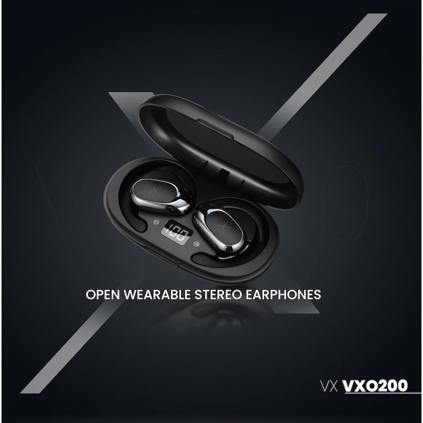 Volkano X VXO200 Open Wearable Stereo Earphones  - Black | VKX-1122-BK