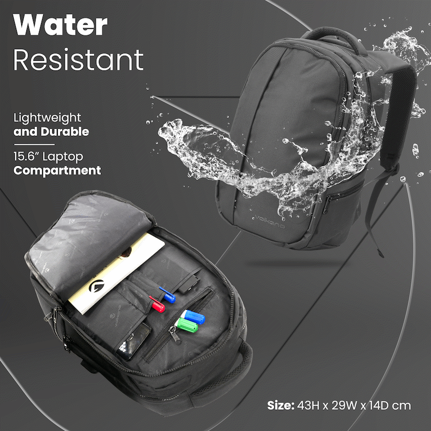 Volkano Midtown 15.6" Laptop Backpack - Black | VK-7151-BK