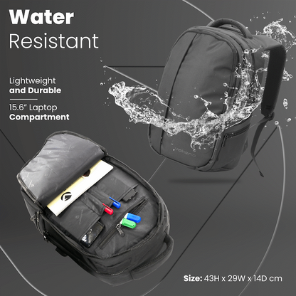 Volkano Midtown 15.6" Laptop Backpack - Black | VK-7151-BK